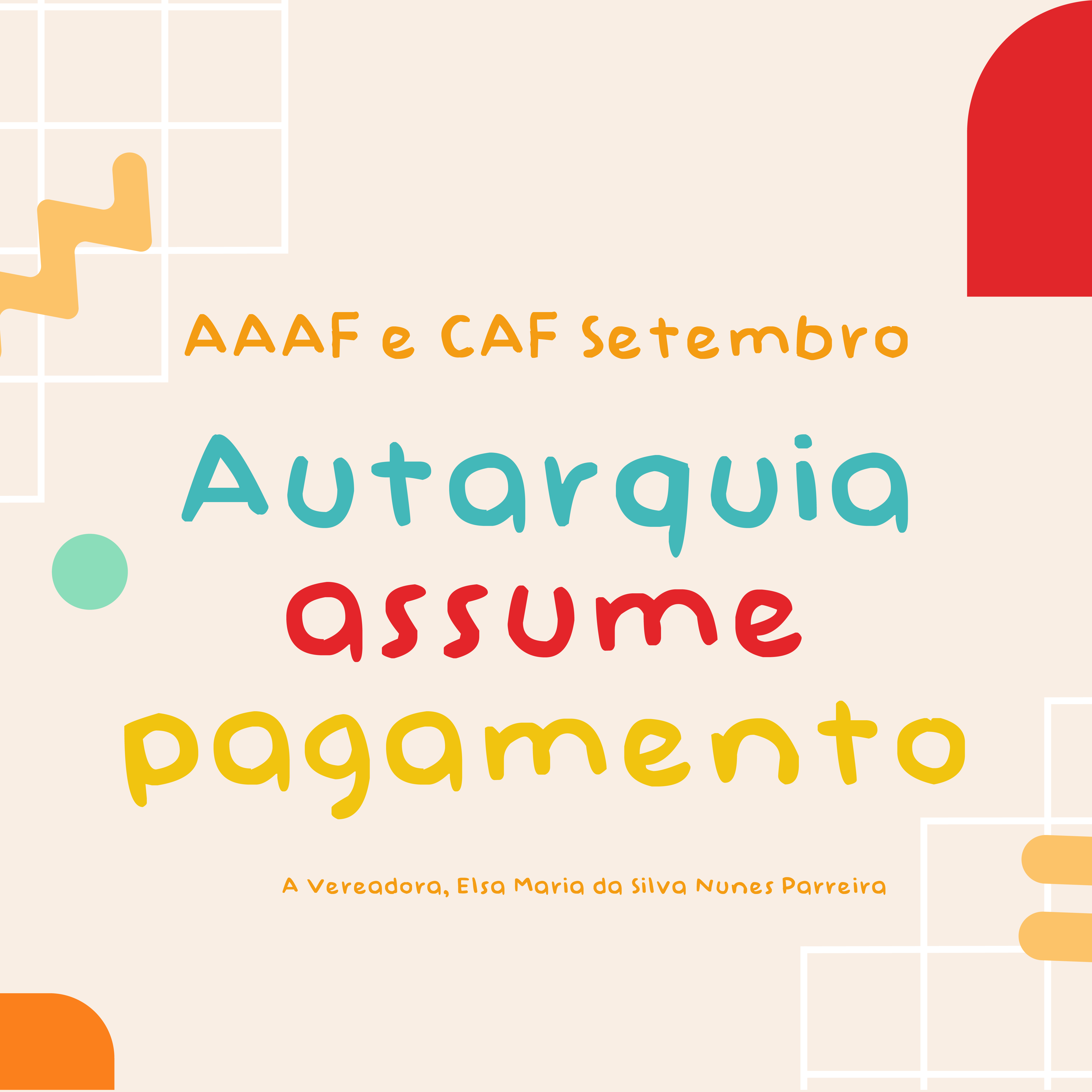 Autarquia assume Pagamento integral das AAAF E CAF de setembro